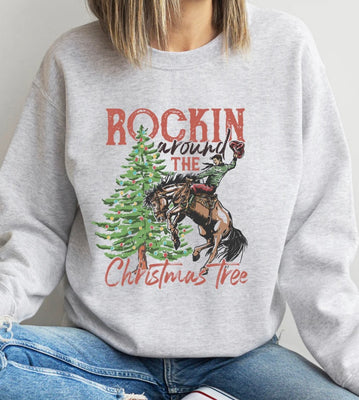 ROCK AROUND THE CHRISTMAS TREE SWEATSHIRT