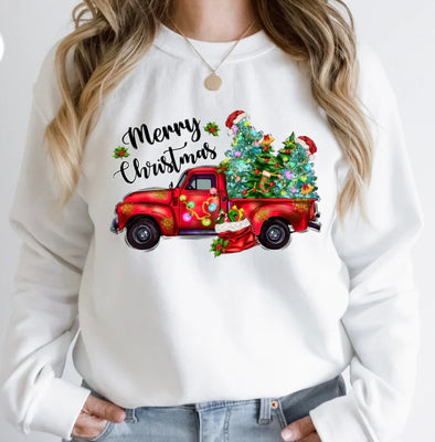 VINTAGE CHRISTMAS TREE TRUCK SWEATSHIRT