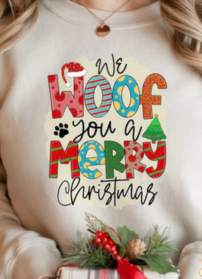 WE WOOF YOU A MERRY CHRISTMAS SWEATSHIRT